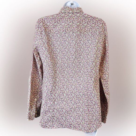 J Crew The Perfect Shirt Multi Abstract Dots Printed Button Up Shirt Sz S - Picture 2 of 6